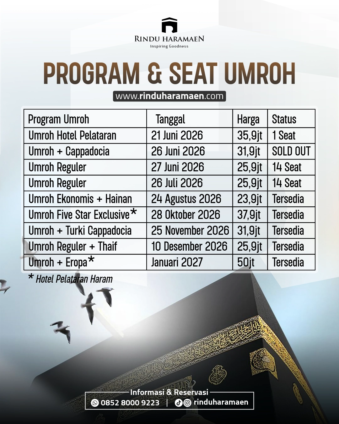 kumpulan jadwan rinduharamaen